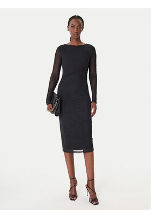 Patrizia Pepe Sukienka koktajlowa 8A1604/376-K103 Czarny Regular Fit. Kolor: czarny. Materiał: syntetyk. Styl: wizytowy