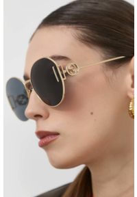 Gucci okulary przeciwsłoneczne GG1206SA damskie kolor czarny. Kształt: okrągłe. Kolor: czarny #2