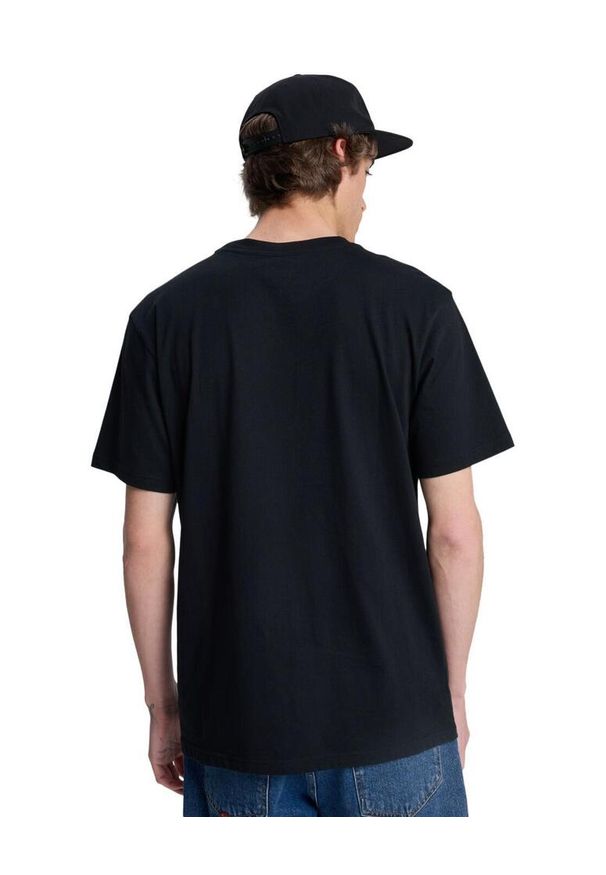 Quiksilver - Koszulka z krótkim rękawem BASIC męska. Kolor: brązowy, zielony, wielokolorowy. Materiał: materiał, bawełna. Długość rękawa: krótki rękaw. Długość: krótkie. Wzór: haft