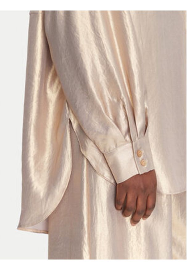 ACCESS FASHION Koszula 53-7016-922 Złoty Loose Fit. Kolor: złoty. Materiał: syntetyk