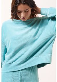 Etam - Bluza piżamowa LAZ. Kolor: zielony. Długość rękawa: długi rękaw. Długość: długie #5