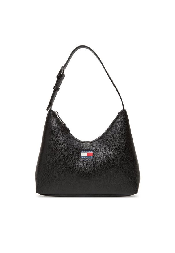 Tommy Jeans Torebka Tjw Must Shoulder Bag AW0AW17548 Czarny. Kolor: czarny. Materiał: skórzane