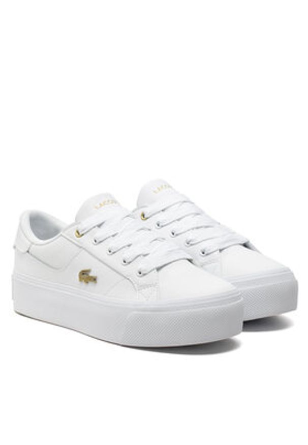 Lacoste Sneakersy 747CFA0005 Biały. Kolor: biały. Materiał: skóra