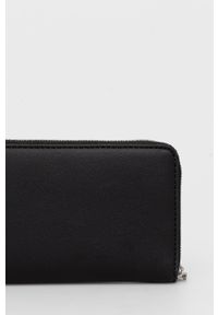 Calvin Klein Jeans Portfel damski kolor czarny. Kolor: czarny. Materiał: materiał. Wzór: gładki #3