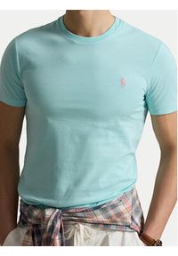 Polo Ralph Lauren T-Shirt 710671438506 Turkusowy Custom Slim Fit. Typ kołnierza: polo. Kolor: turkusowy. Materiał: bawełna #2