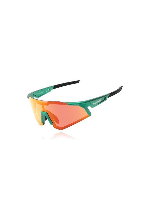 ROCKBROS - Okulary rowerowe Bikeline. Kolor: wielokolorowy, pomarańczowy, zielony. Sport: turystyka piesza