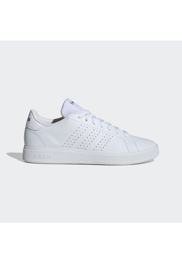 Adidas - Buty męskie ADIDAS Advantage Base 2.0. Okazja: na co dzień. Zapięcie: pasek. Kolor: biały. Materiał: kauczuk, syntetyk, skóra. Szerokość cholewki: normalna. Wzór: paski. Model: Adidas Advantage. Sport: turystyka piesza, tenis