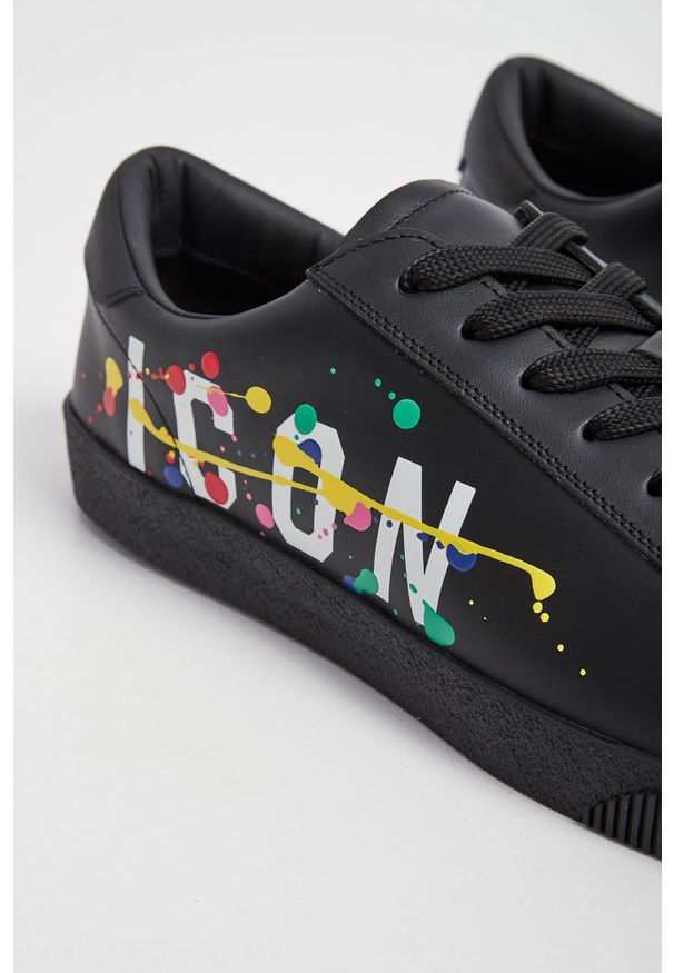 Sneakersy męskie skórzane DSQUARED2. Materiał: skóra. Wzór: nadruk
