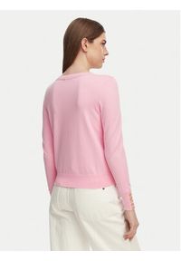 TOMMY HILFIGER - Tommy Hilfiger Sweter WW0WW40099 Różowy jasny Regular Fit. Kolor: różowy. Materiał: syntetyk #4