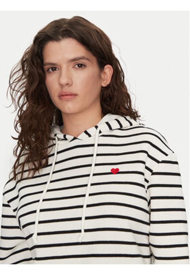 Pieces Bluza Chilli 17157466 Écru Regular Fit. Materiał: syntetyk, bawełna