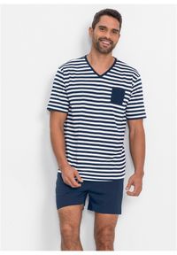 bonprix - Piżama z krótkimi spodenkami. Kolor: niebieski. Długość: krótkie #1