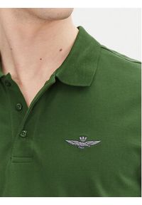 Aeronautica Militare Polo 251PO1843P191 Zielony Regular Fit. Typ kołnierza: polo. Kolor: zielony. Materiał: bawełna #4