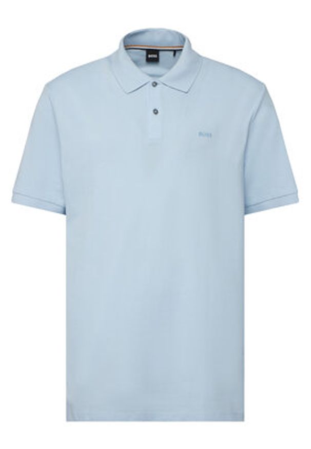 BOSS - Boss Polo Pallas 50468362 Błękitny Regular Fit. Typ kołnierza: polo. Kolor: niebieski. Materiał: bawełna