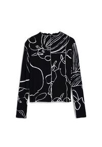 Desigual Bluzka Londres 25WWTK49 Czarny Regular Fit. Kolor: czarny. Materiał: wiskoza #6