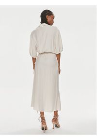 Pinko - PINKO Sukienka codzienna Macbeth 103561 A1WV Beżowy Relaxed Fit. Okazja: na co dzień. Kolor: beżowy. Materiał: wiskoza. Typ sukienki: proste. Styl: casual #4