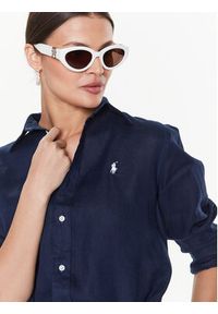 Polo Ralph Lauren Koszula 211920516007 Granatowy Relaxed Fit. Typ kołnierza: polo. Kolor: niebieski. Materiał: len #3