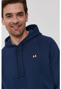 Under Armour Bluza 1357092 męska kolor granatowy z kapturem gładka. Okazja: na co dzień. Typ kołnierza: kaptur. Kolor: niebieski. Wzór: gładki. Styl: casual #2