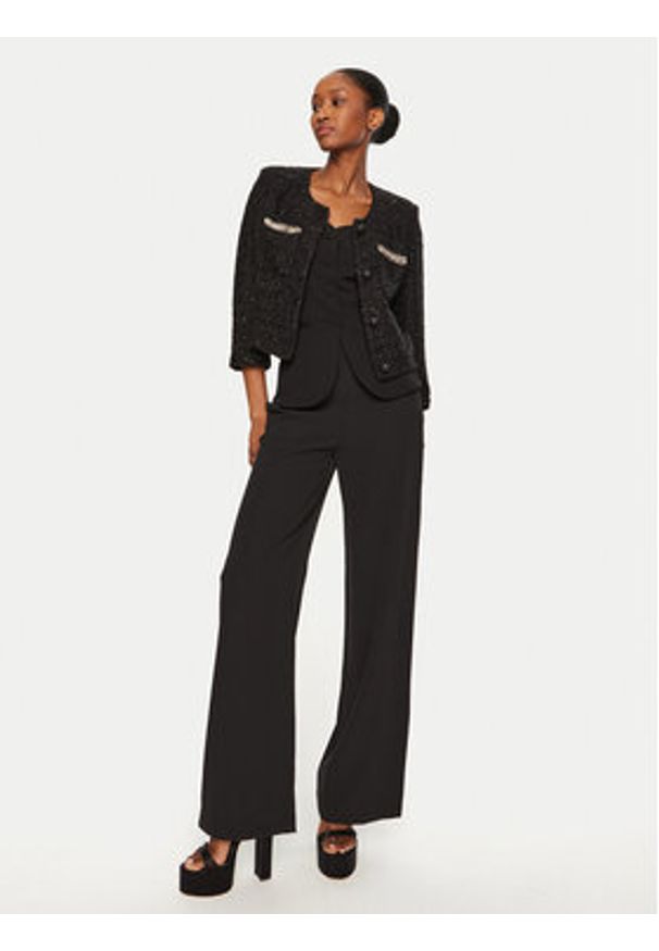 Rinascimento Kardigan CFC0019573002 Czarny Regular Fit. Kolor: czarny. Materiał: syntetyk