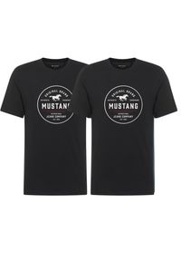 2 - PAK Męski T-Shirt Mustang Style Alex Black 1017333 4142. Materiał: denim, bawełna, materiał. Sezon: lato. Styl: klasyczny #1