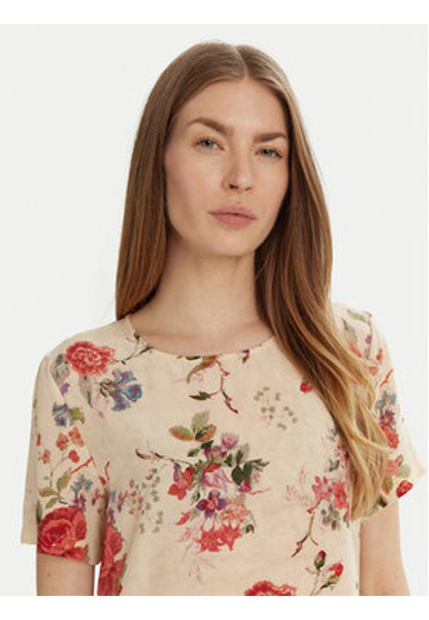 Weekend Max Mara Sukienka letnia Giudy 2515221212 Beżowy Regular Fit. Kolor: beżowy. Materiał: jedwab. Sezon: lato