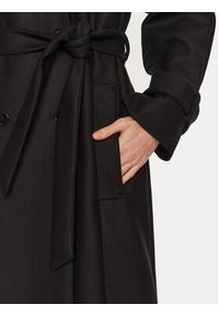 IVY & OAK - IVY OAK Płaszcz wełniany Caroline Ann IO111137 Czarny Relaxed Fit. Kolor: czarny. Materiał: wełna #3