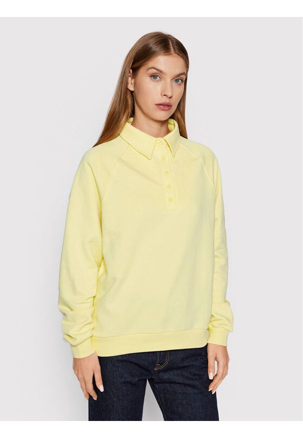 NA-KD Bluza 1100-005423-3116-003 Żółty Oversize. Kolor: żółty. Materiał: bawełna