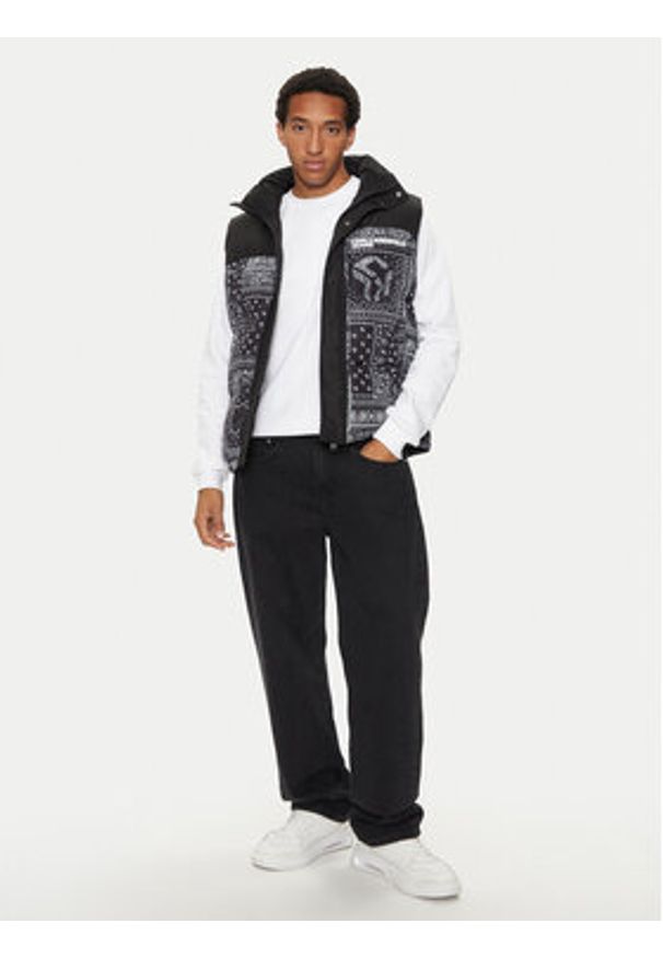 Karl Lagerfeld Jeans Bezrękawnik 245D1504 Czarny Regular Fit. Kolor: czarny. Materiał: syntetyk. Długość rękawa: bez rękawów