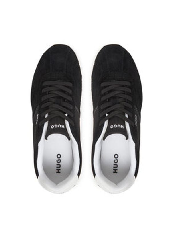 Hugo - HUGO Sneakersy Kiria Runn hsdme 50541592 Czarny. Kolor: czarny. Materiał: zamsz, skóra
