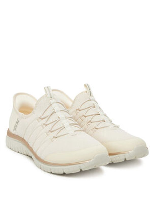 skechers - Skechers Sneakersy Virtue-Glow 104426/NTGD Beżowy. Kolor: beżowy. Materiał: materiał