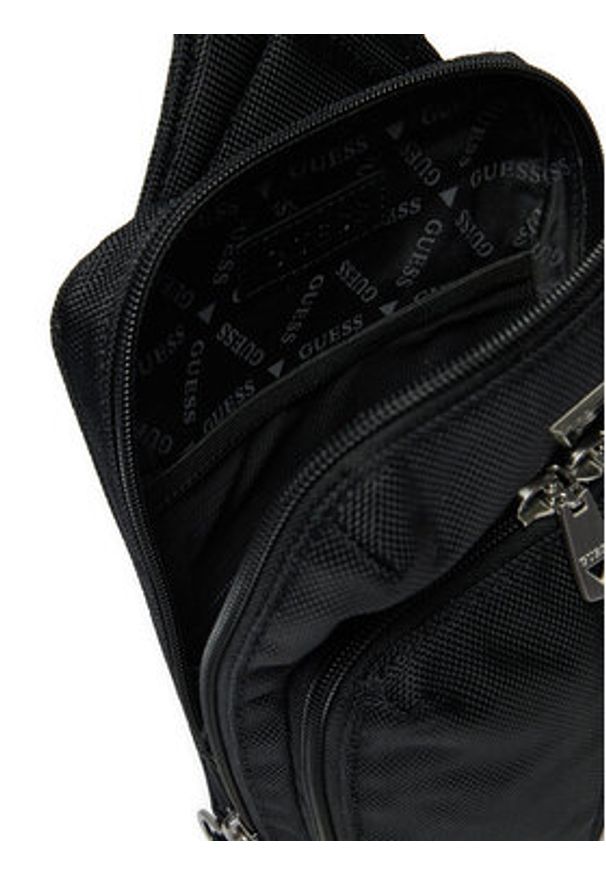 Guess Saszetka Lugano HMLUHN P5117 Czarny. Kolor: czarny. Materiał: materiał