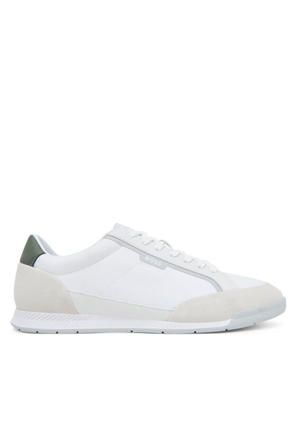 BOSS Sneakersy Nitan 50548864 Biały. Kolor: biały. Materiał: zamsz, skóra