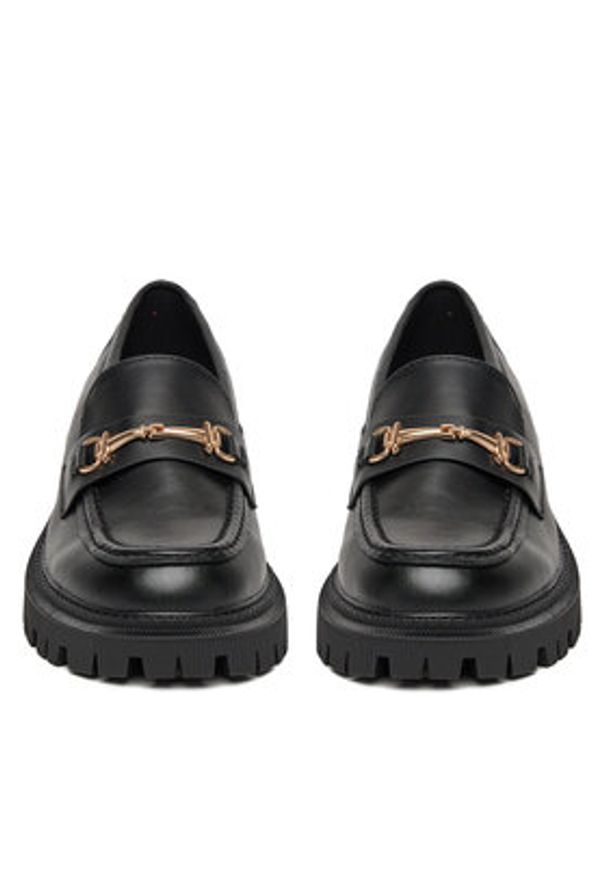 DeeZee Loafersy H101202-01 Czarny. Kolor: czarny. Materiał: skóra