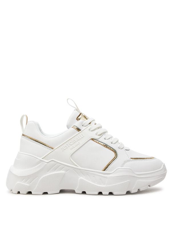 Just Cavalli Sneakersy 76RA3SL9 Biały. Kolor: biały