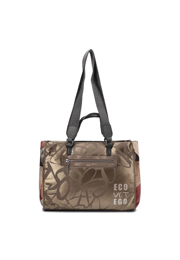 Brązowy Kuferek Anekke Pojemna Torebka Damska. Kolor: brązowy. Styl: casual