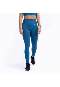 XTREME - Xtreme Sportswear legginsy sportowe damskie Niebieskie. Kolor: niebieski. Materiał: materiał. Sport: fitness #1