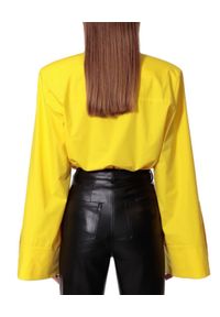 AGGI - Żółta koszula oversizeowa Sasha. Kolor: żółty. Materiał: bawełna