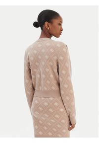 Guess Kardigan W4BR0D Z3JD2 Beżowy Regular Fit. Kolor: beżowy. Materiał: syntetyk #3