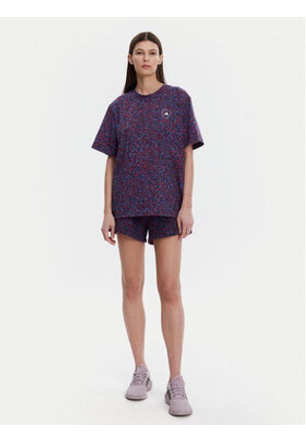 Adidas by Stella McCartney - adidas by Stella McCartney T-Shirt Stella McCartney Printed JJ0083 Granatowy Loose Fit. Kolor: niebieski. Materiał: bawełna