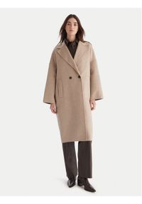 ViCOLO Płaszcz wełniany TF0003 Beżowy Regular Fit. Kolor: beżowy. Materiał: syntetyk #1