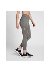 Damskie legginsy 3/4 top Hummel GG-12. Kolor: szary. Materiał: jersey, materiał. Wzór: jodełka, nadruk
