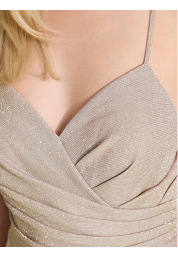 Hey Kyla Sukienka wieczorowa 5AK044HK Złoty Regular Fit. Kolor: złoty. Materiał: syntetyk. Styl: wizytowy