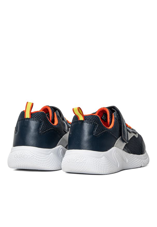Geox - Sneakersy dziecięce granatowe GEOX J SPRINTYE BOY J25GBC 014CE C0673. Kolor: niebieski. Materiał: materiał. Sport: bieganie