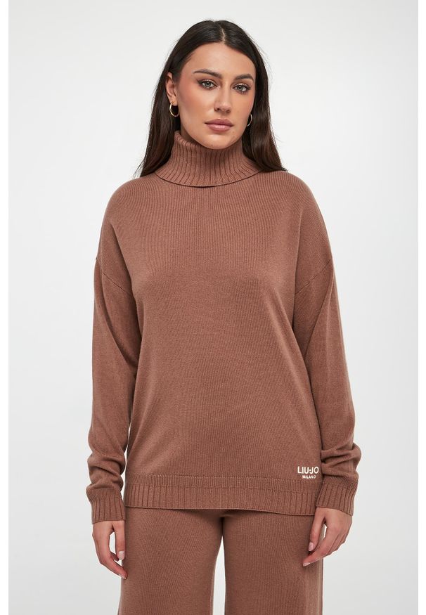 Liu Jo - Golf damski wełniany z kaszmirem LIU JO. Typ kołnierza: golf. Materiał: wełna, kaszmir
