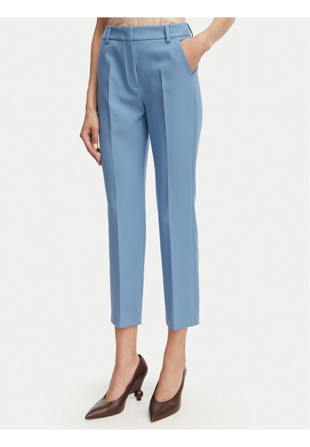 Weekend Max Mara Spodnie materiałowe Rana 2615131021 Błękitny Slim Fit. Kolor: niebieski. Materiał: syntetyk