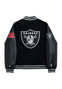 New Era Kurtka bomber New Era NFL Las Vegas Raiders Varsity 60596371 Czarny Regular Fit. Kolor: czarny. Materiał: syntetyk #9