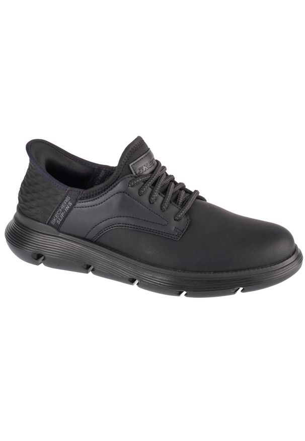 skechers - Buty do chodzenia męskie, Slip-Ins: Garza - Gervin. Zapięcie: sznurówki. Kolor: czarny. Materiał: materiał. Szerokość cholewki: normalna. Sport: turystyka piesza
