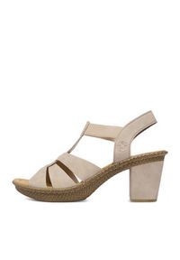 Rieker Sandały CEO-665K3-62 Beżowy. Kolor: beżowy. Materiał: skóra #8