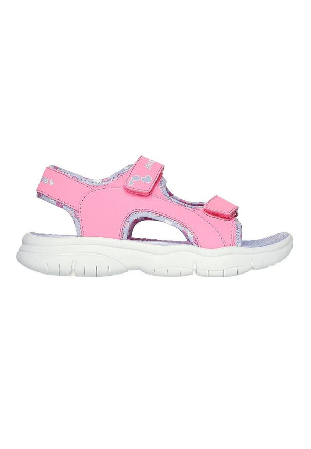 skechers - Sandały dla dziewcząt Skechers Flex Splash-Heart Galore. Kolor: różowy