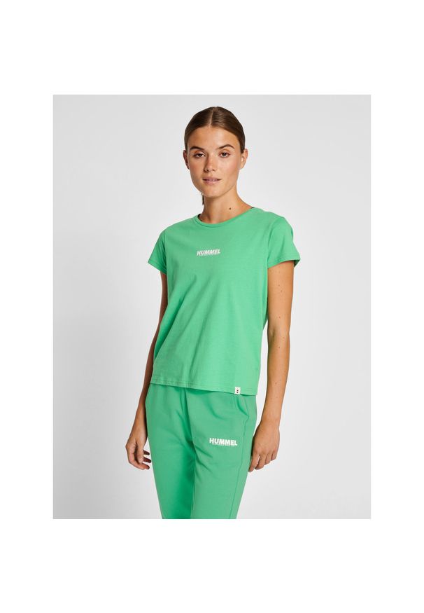 Koszulka damska Hummel Legacy. Kolor: zielony. Materiał: jersey, bawełna. Sport: piłka nożna