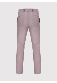 Pako Lorente - PAKO LORENTE – Gładkie różowe spodnie garniturowe męskie. Kolor: różowy. Materiał: wełna. Wzór: gładki #7